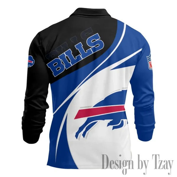 Buffalo Bills Fashion Men's Business Long Sleeve T-Shirt SPTLSPS395 - Image 3