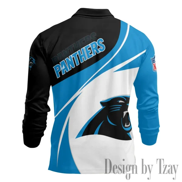 Carolina Panthers Fashion Men's Business Long Sleeve T-Shirt SPTLSPS396 - Image 3