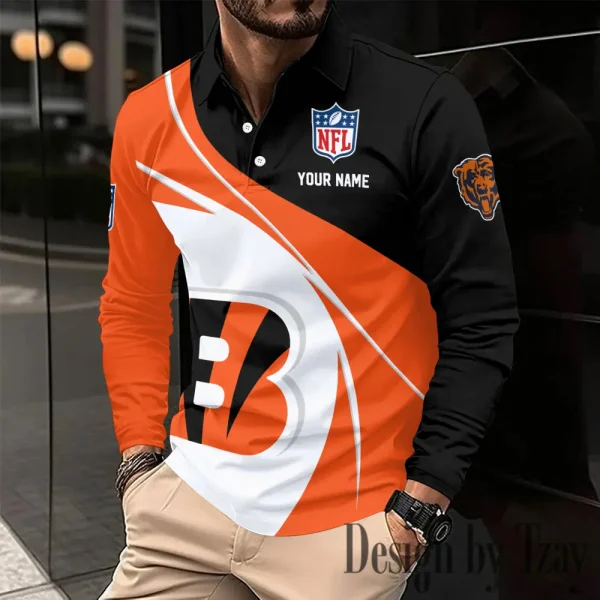 Cincinnati Bengals Fashion Men's Business Long Sleeve T-Shirt SPTLSPS398