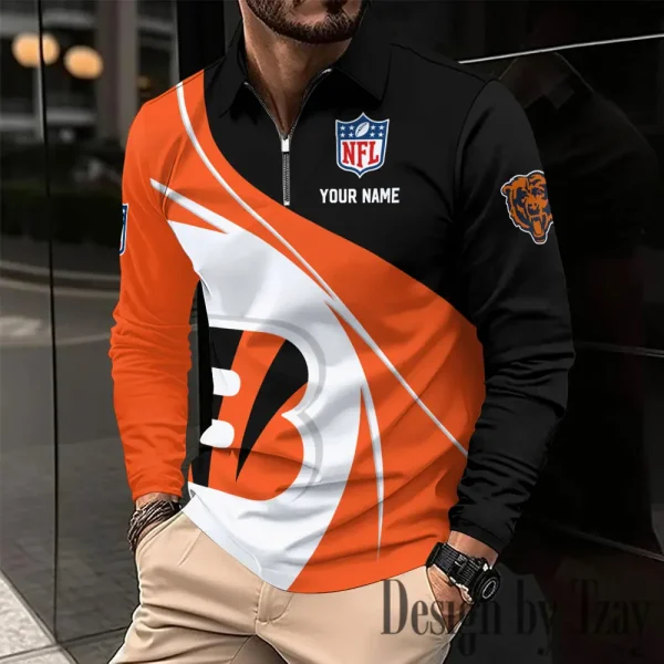 Cincinnati Bengals Fashion Men's Business Long Sleeve T-Shirt SPTLSPS398 - Image 2