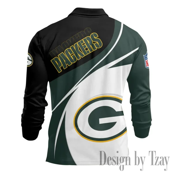 Green Bay Packers Fashion Men's Business Long Sleeve T-Shirt SPTLSPS403 - Image 3