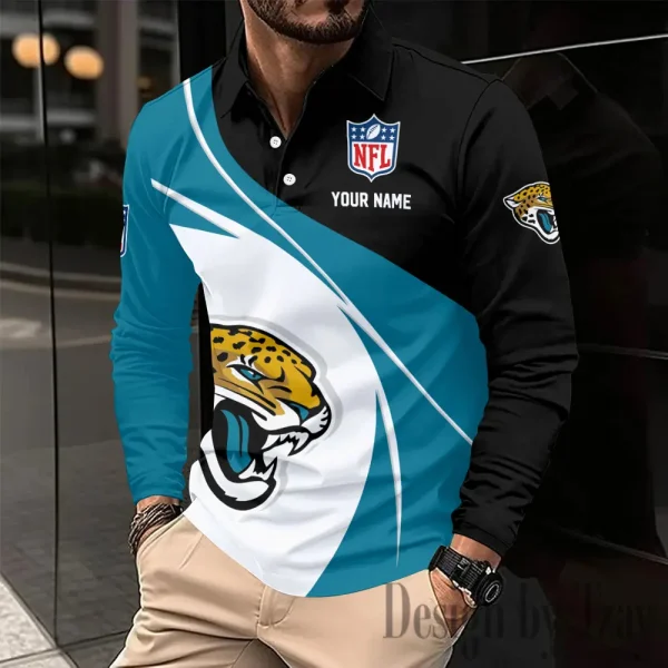 Jacksonville Jaguars Fashion Men's Business Long Sleeve T-Shirt SPTLSPS406