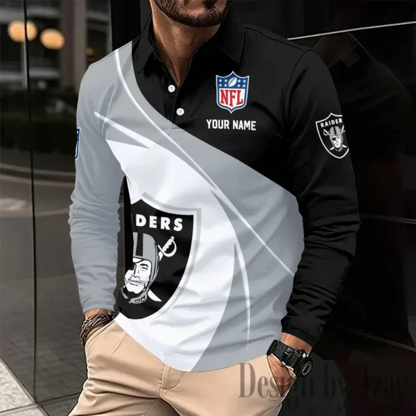 Las Vegas Raiders Fashion Men's Business Long Sleeve T-Shirt SPTLSPS408