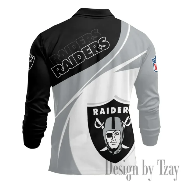 Las Vegas Raiders Fashion Men's Business Long Sleeve T-Shirt SPTLSPS408 - Image 3