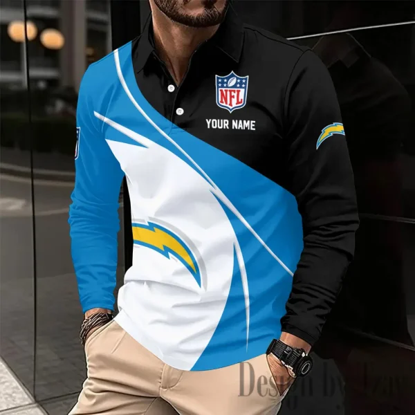 Los Angeles Chargers Fashion Men's Business Long Sleeve T-Shirt SPTLSPS409