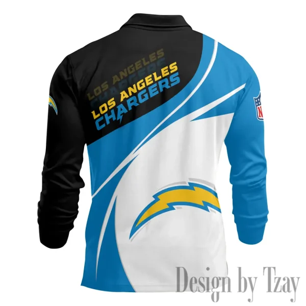 Los Angeles Chargers Fashion Men's Business Long Sleeve T-Shirt SPTLSPS409 - Image 3