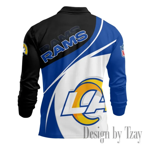 Los Angeles Rams Fashion Men's Business Long Sleeve T-Shirt SPTLSPS410 - Image 3