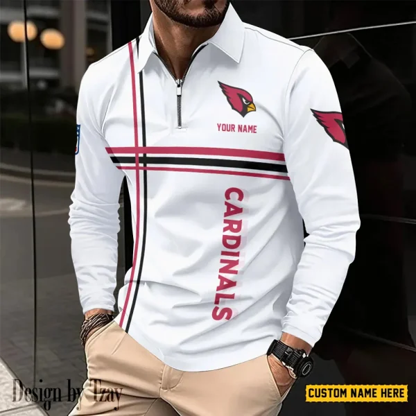 Arizona Cardinals Fashion Men's Business Long Sleeve T-Shirt SPTLSPS412 - Image 2