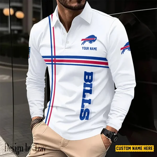 Buffalo Bills Fashion Men's Business Long Sleeve T-Shirt SPTLSPS415 - Image 2