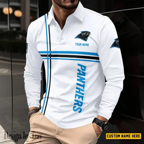 Carolina Panthers Fashion Men's Business Long Sleeve T-Shirt SPTLSPS416 - Image 2