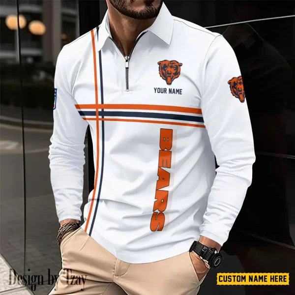 Chicago Bears Fashion Men's Business Long Sleeve T-Shirt SPTLSPS417 - Image 2