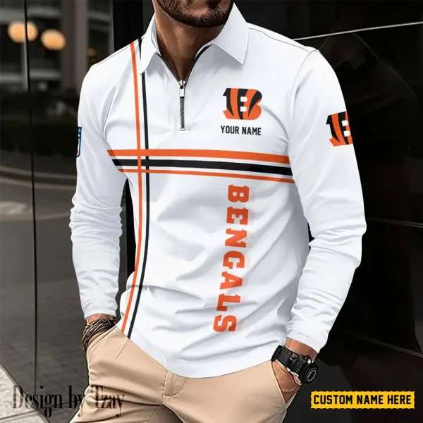 Cincinnati Bengals Fashion Men's Business Long Sleeve T-Shirt SPTLSPS418