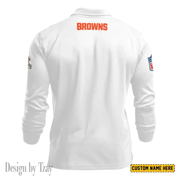 Cleveland Browns Fashion Men's Business Long Sleeve T-Shirt SPTLSPS419 - Image 3