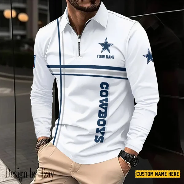 Dallas Cowboys Fashion Men's Business Long Sleeve T-Shirt SPTLSPS420