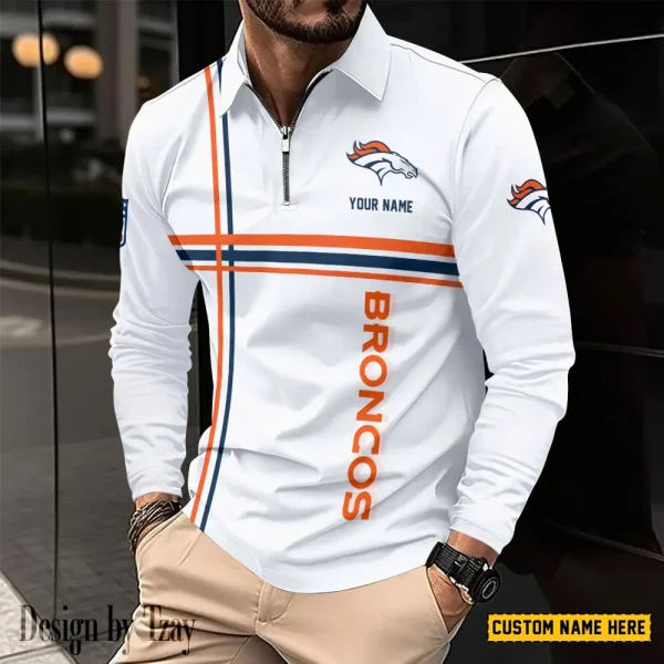Denver Broncos Fashion Men's Business Long Sleeve T-Shirt SPTLSPS421