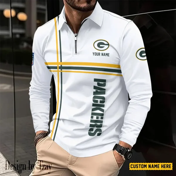 Green Bay Packers Fashion Men's Business Long Sleeve T-Shirt SPTLSPS423