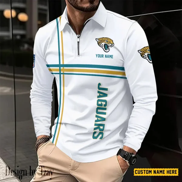 Jacksonville Jaguars Fashion Men's Business Long Sleeve T-Shirt SPTLSPS426