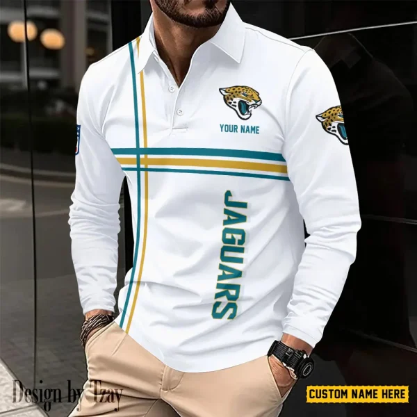 Jacksonville Jaguars Fashion Men's Business Long Sleeve T-Shirt SPTLSPS426 - Image 2