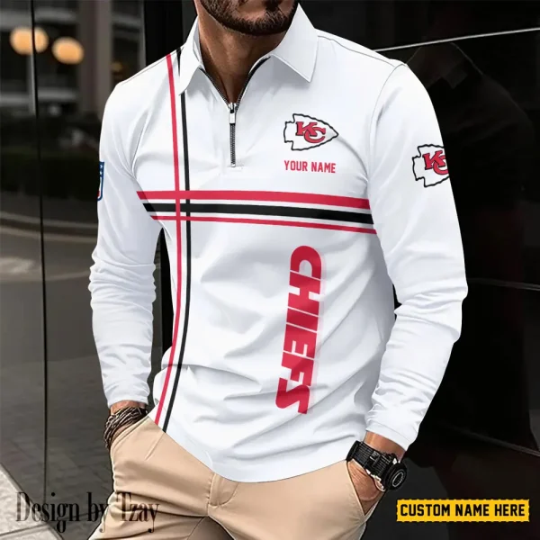 Kansas City Chiefs Fashion Men's Business Long Sleeve T-Shirt SPTLSPS427