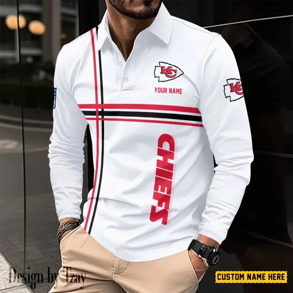 Kansas City Chiefs Fashion Men's Business Long Sleeve T-Shirt SPTLSPS427 - Image 2