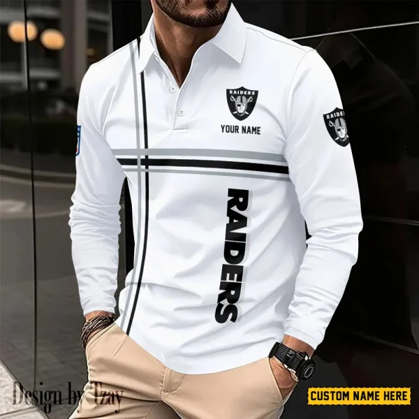 Las Vegas Raiders Fashion Men's Business Long Sleeve T-Shirt SPTLSPS428 - Image 2