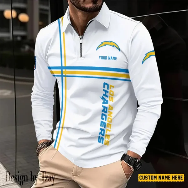 Los Angeles Chargers Fashion Men's Business Long Sleeve T-Shirt SPTLSPS429