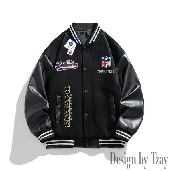 Baltimore Ravens New Fashion Men Varsity Jackets Color Trendy Tops SPTNFMVJCT003 - Image 2