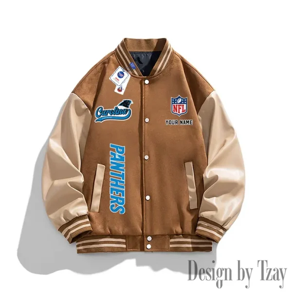 Carolina Panthers New Fashion Men Varsity Jackets Color Trendy Tops SPTNFMVJCT005