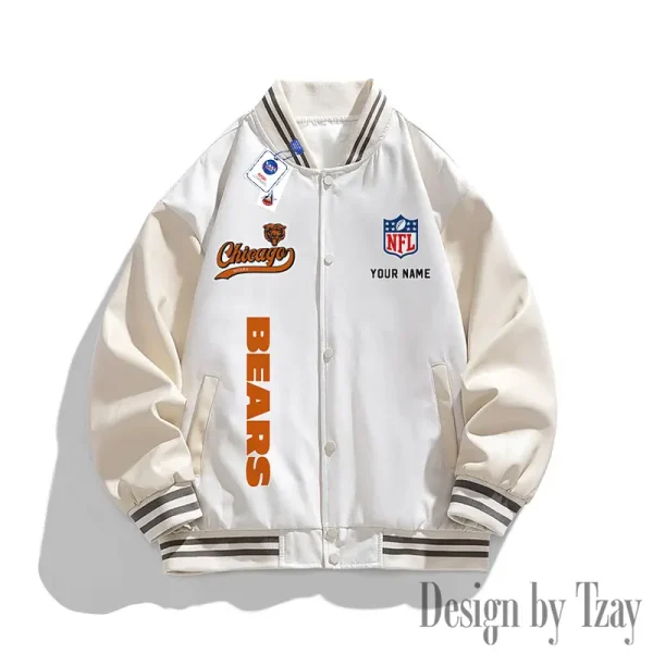 Chicago Bears New Fashion Men Varsity Jackets Color Trendy Tops SPTNFMVJCT006 - Image 2