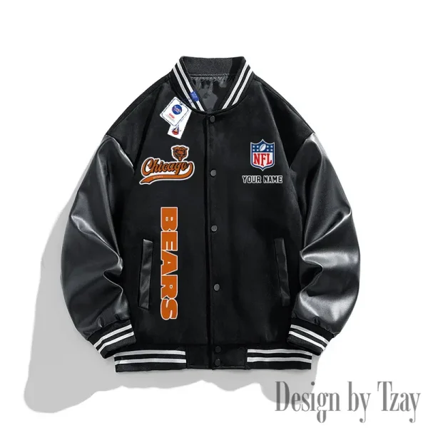 Chicago Bears New Fashion Men Varsity Jackets Color Trendy Tops SPTNFMVJCT006 - Image 4