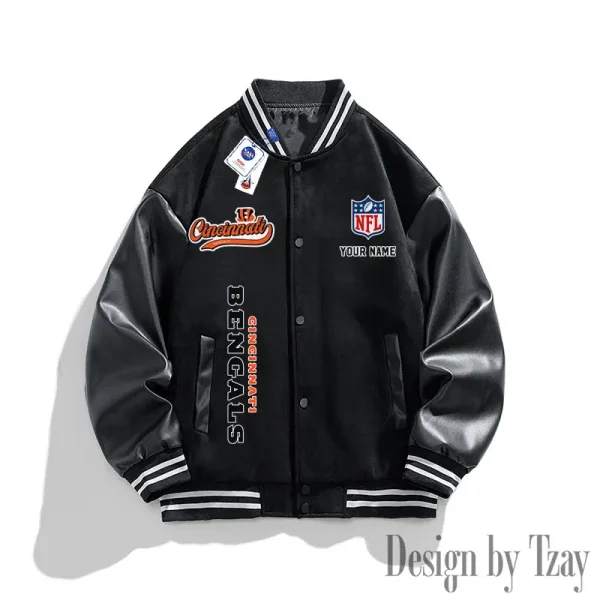 Cincinnati Bengals New Fashion Men Varsity Jackets Color Trendy Tops SPTNFMVJCT007