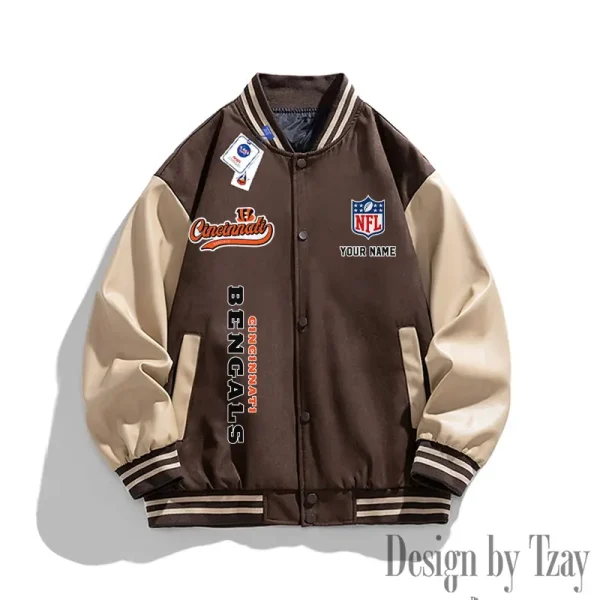 Cincinnati Bengals New Fashion Men Varsity Jackets Color Trendy Tops SPTNFMVJCT007 - Image 2