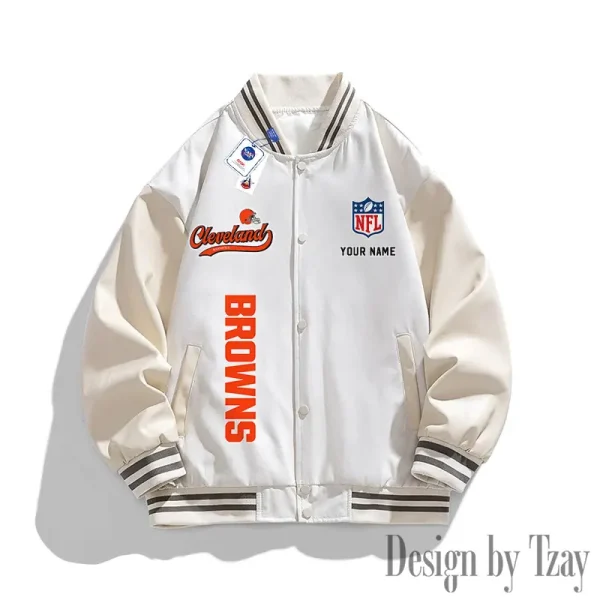 Cleveland Browns New Fashion Men Varsity Jackets Color Trendy Tops SPTNFMVJCT008