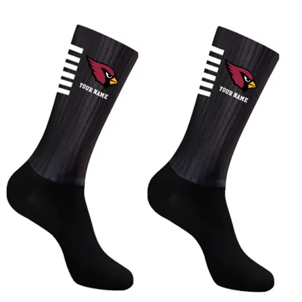 Arizona Cardinals Duo 2 Pack Pair Team Colors Large Men Crew Socks Gift SPTSOCKS015