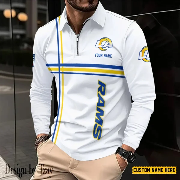 Los Angeles Rams Fashion Men's Business Long Sleeve T-Shirt SPTLSPS430