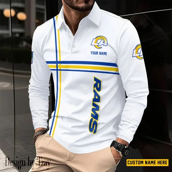 Los Angeles Rams Fashion Men's Business Long Sleeve T-Shirt SPTLSPS430 - Image 2