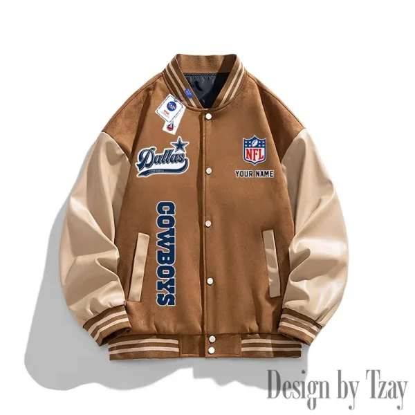 Dallas Cowboys New Fashion Men Varsity Jackets Color Trendy Tops SPTNFMVJCT009 - Image 3