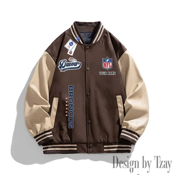Denver Broncos New Fashion Men Varsity Jackets Color Trendy Tops SPTNFMVJCT010 - Image 2