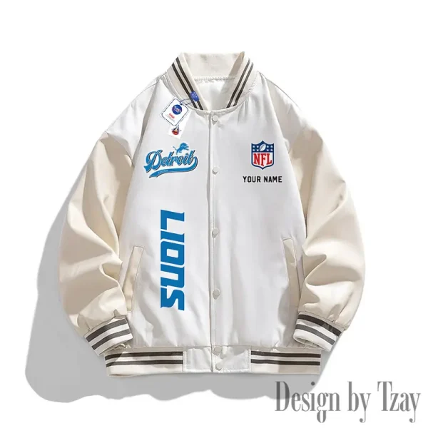 Detroit Lions New Fashion Men Varsity Jackets Color Trendy Tops SPTNFMVJCT011 - Image 3