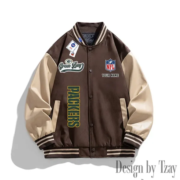 Green Bay Packers New Fashion Men Varsity Jackets Color Trendy Tops SPTNFMVJCT012 - Image 4