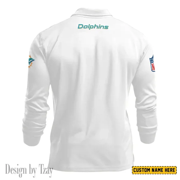 Miami Dolphins Fashion Men's Business Long Sleeve T-Shirt SPTLSPS431 - Image 3