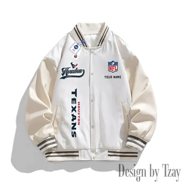 Houston Texans New Fashion Men Varsity Jackets Color Trendy Tops SPTNFMVJCT013 - Image 2