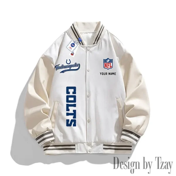 Indianapolis Colts New Fashion Men Varsity Jackets Color Trendy Tops SPTNFMVJCT014 - Image 3