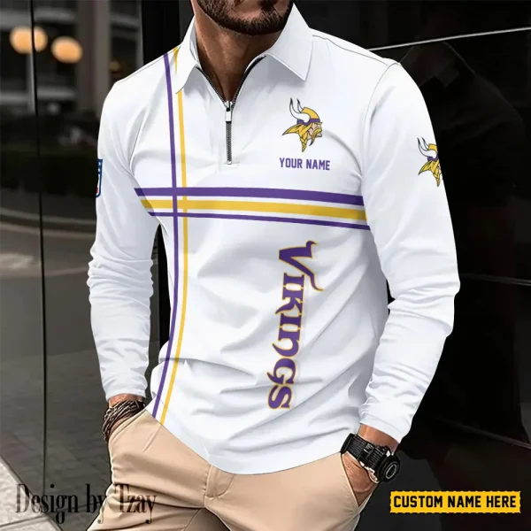 Minnesota Vikings Fashion Men's Business Long Sleeve T-Shirt SPTLSPS432