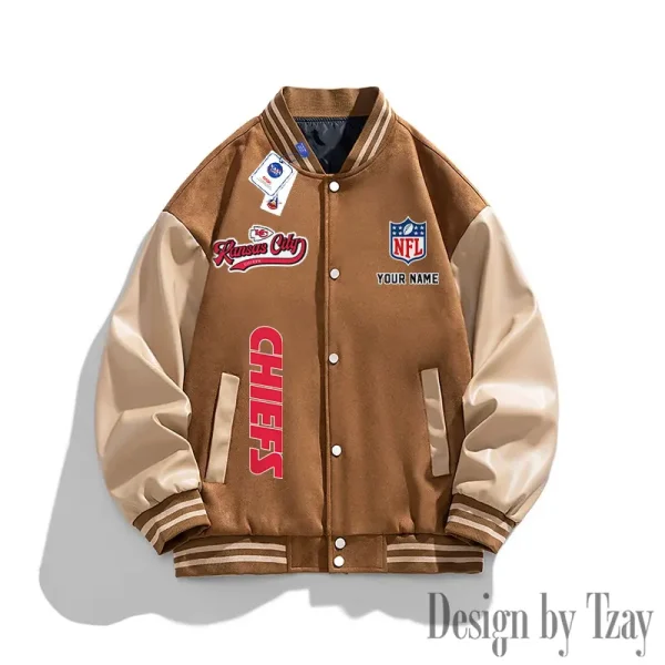 Kansas City Chiefs New Fashion Men Varsity Jackets Color Trendy Tops SPTNFMVJCT016