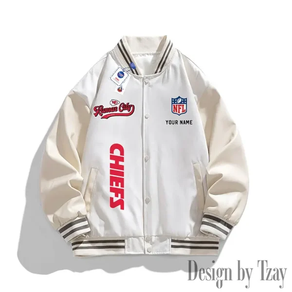 Kansas City Chiefs New Fashion Men Varsity Jackets Color Trendy Tops SPTNFMVJCT016 - Image 2
