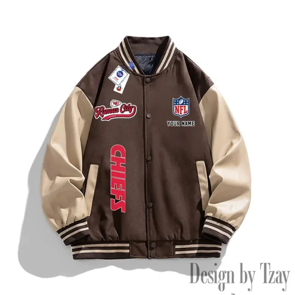 Kansas City Chiefs New Fashion Men Varsity Jackets Color Trendy Tops SPTNFMVJCT016 - Image 3