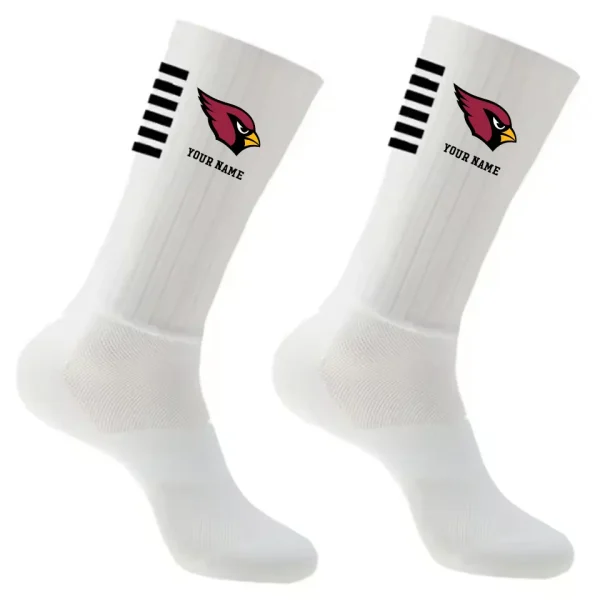 Arizona Cardinals Duo 2 Pack Pair Team Colors Large Men Crew Socks Gift SPTSOCKS015 - Image 5