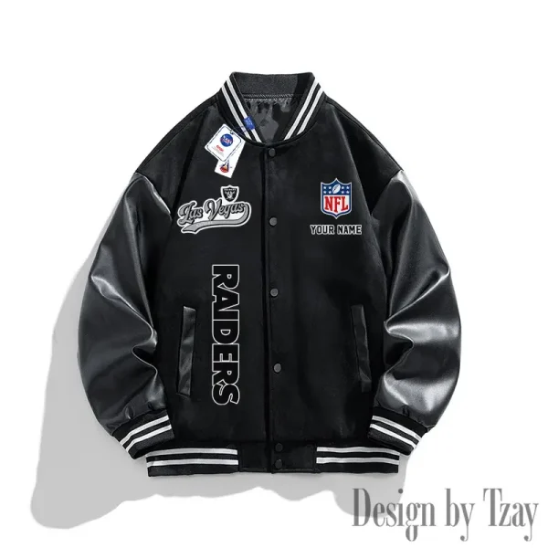 Las Vegas Raiders New Fashion Men Varsity Jackets Color Trendy Tops SPTNFMVJCT017