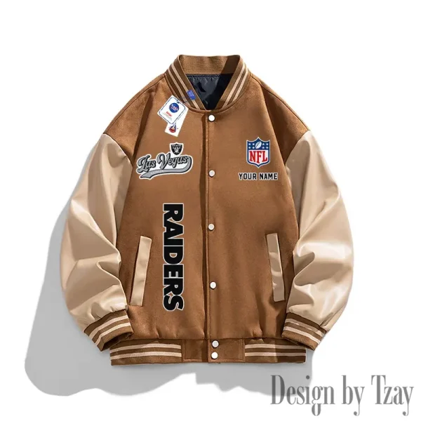 Las Vegas Raiders New Fashion Men Varsity Jackets Color Trendy Tops SPTNFMVJCT017 - Image 2